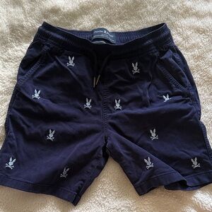 Psycho Bunny Dark Blue Shorts with White Embroidery